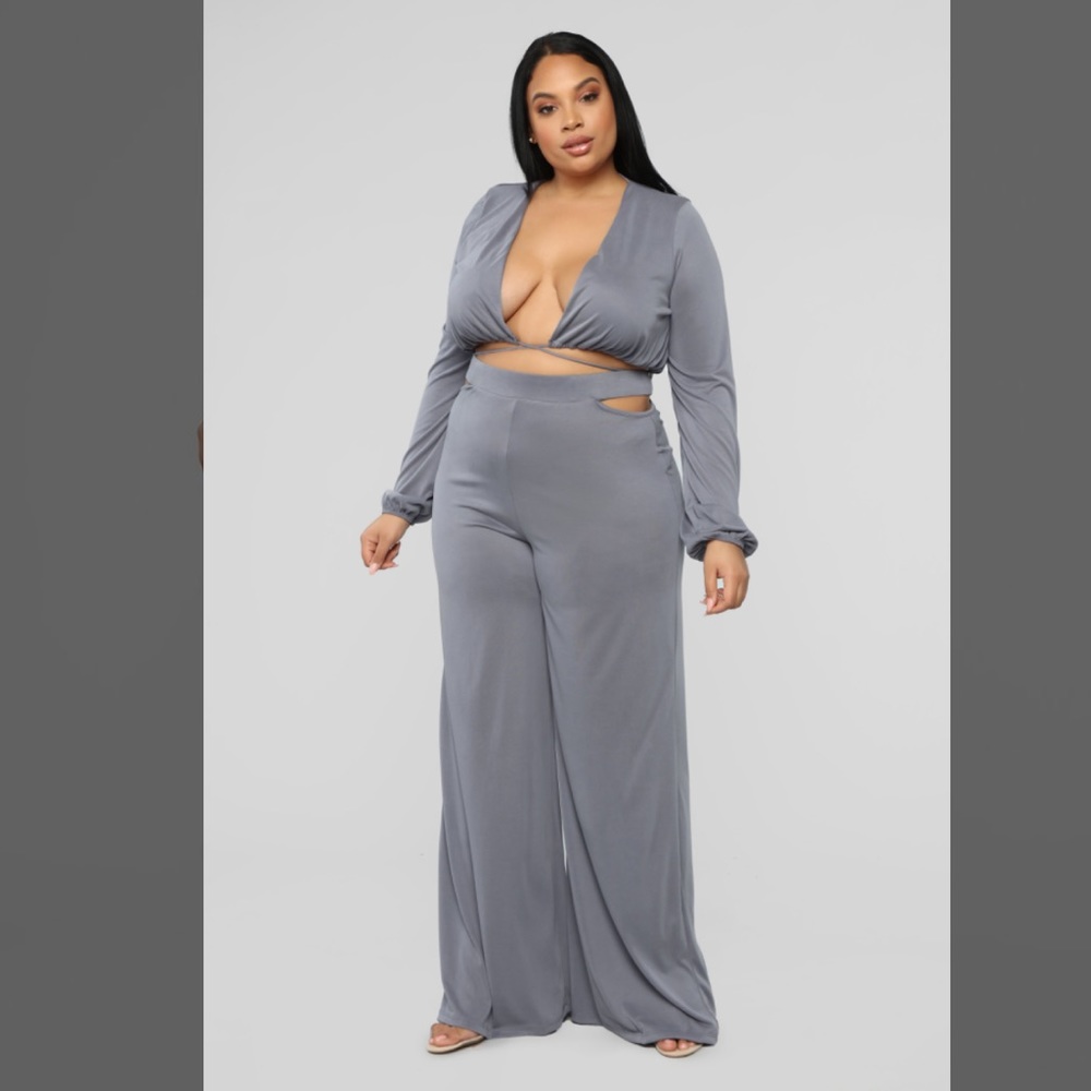 Plus size you are the answer pant set Fashion Nova